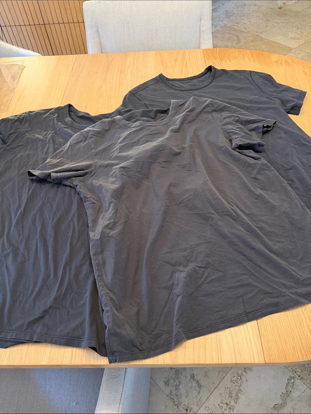 3 pack Lululemon black men’s fundamental t shirts